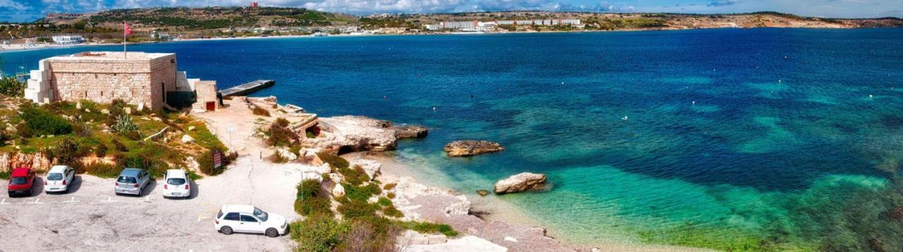 Beachfront With Seaviews Apartment No56 Award Winner Unbeatable Location For Closeness To The Sea Ideal For Guests Looking For Winter Spring And Autumn Breaks In Sunny Malta Also Ideal For Coastal Hikers Mellieha Exterior foto